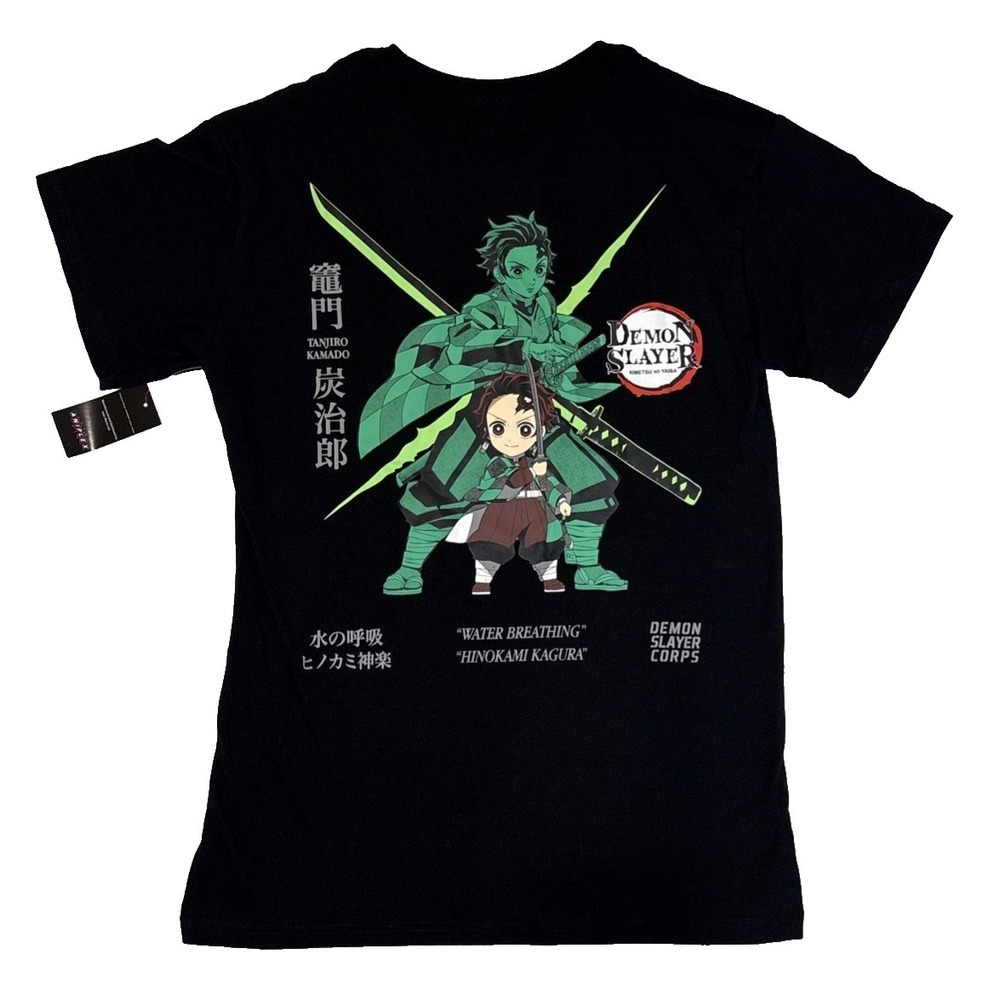 Demon‎ Slayer Aniplex Tanjiro Kamado Graphic T-shirt Men's Small Black